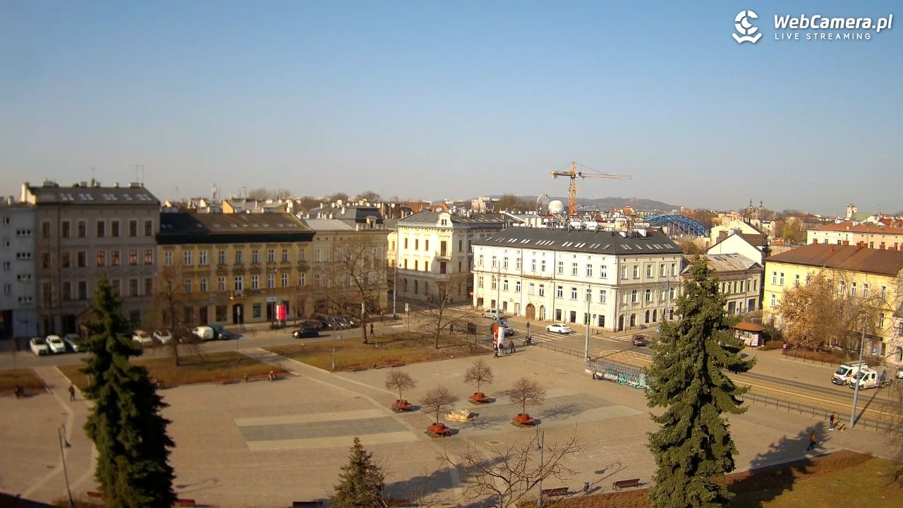 Kraków - widok na rynek Podgórski - 11 marzec 2026, 09:15