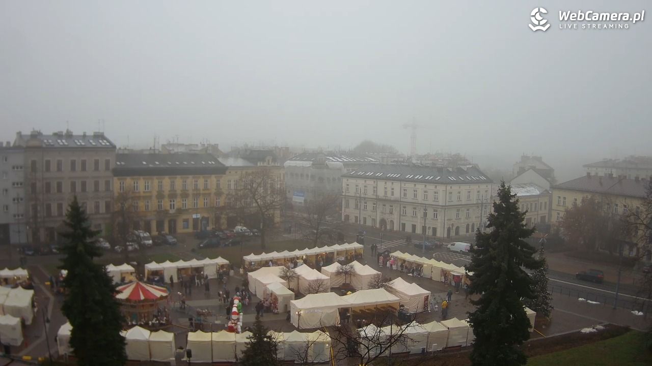 Kraków - widok na rynek Podgórski - 30 listopad 2025, 10:36