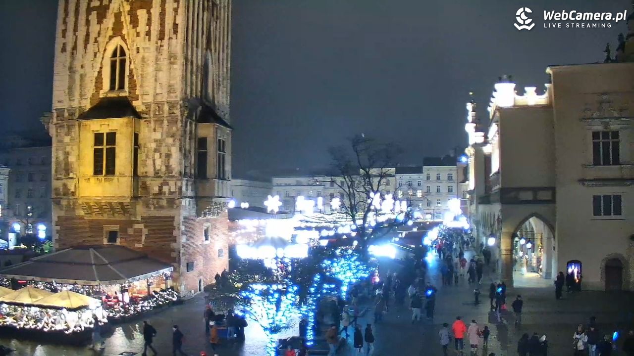 Kraków - widok na Rynek Główny - 21 grudzień 2025, 17:55