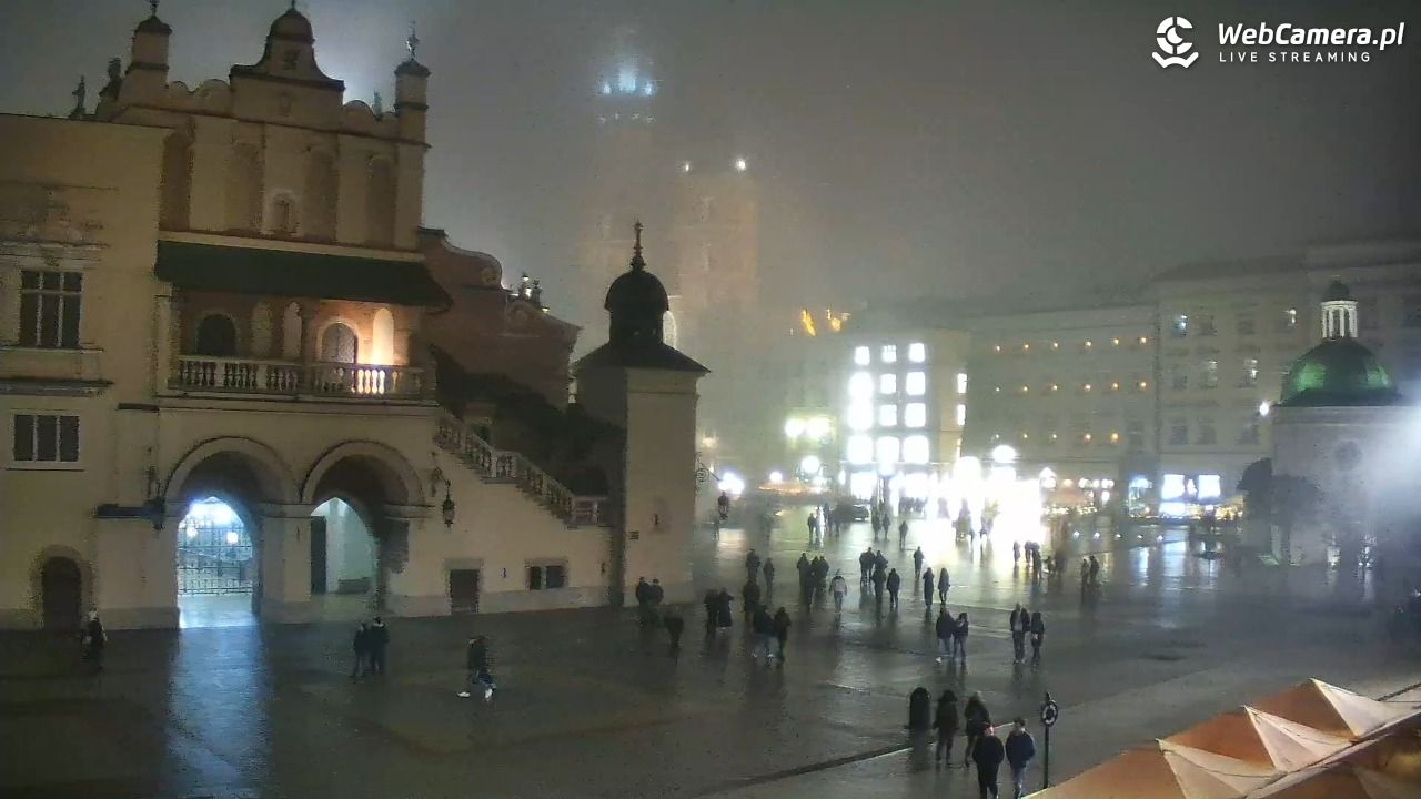 Kraków - widok na Rynek Główny - 19 grudzień 2025, 21:15