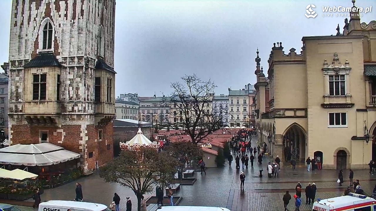 Kraków - widok na Rynek Główny - 21 grudzień 2025, 11:24