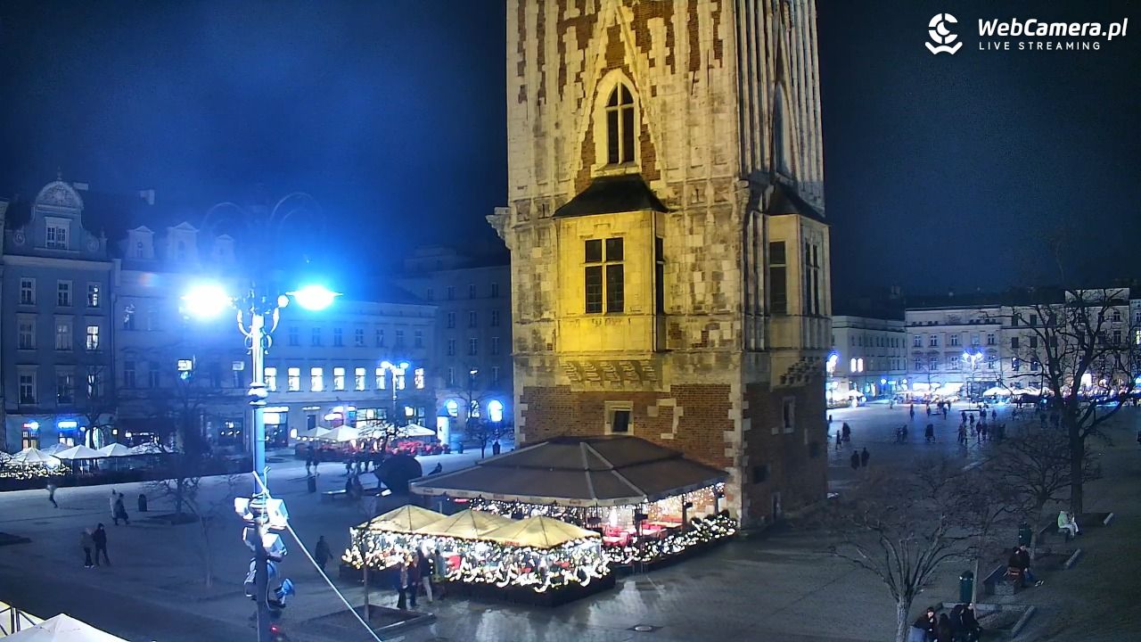Kraków - widok na Rynek Główny - 04 marzec 2026, 19:02
