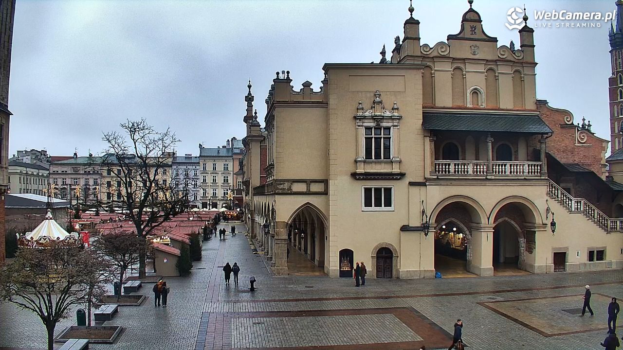 Kraków - widok na Rynek Główny - 23 grudzień 2025, 10:33