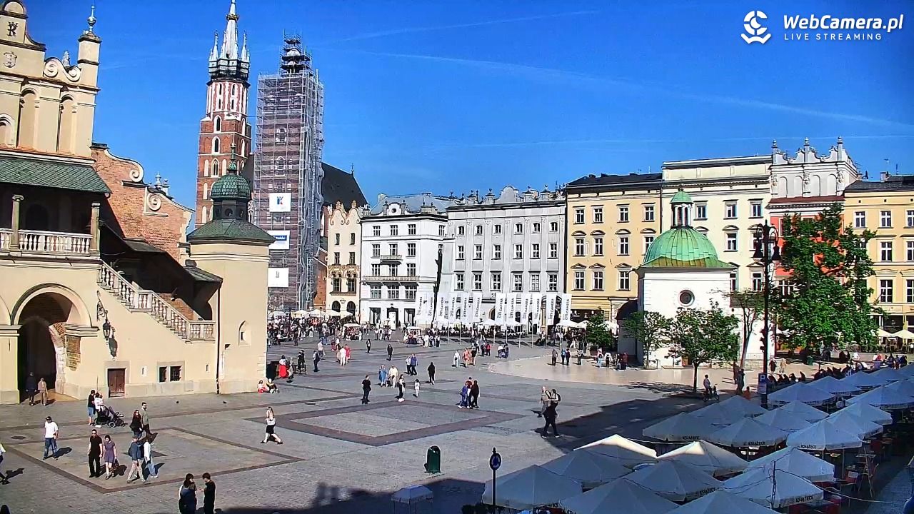 Kraków - widok na Rynek Główny - 28 kwiecień 2025, 16:24