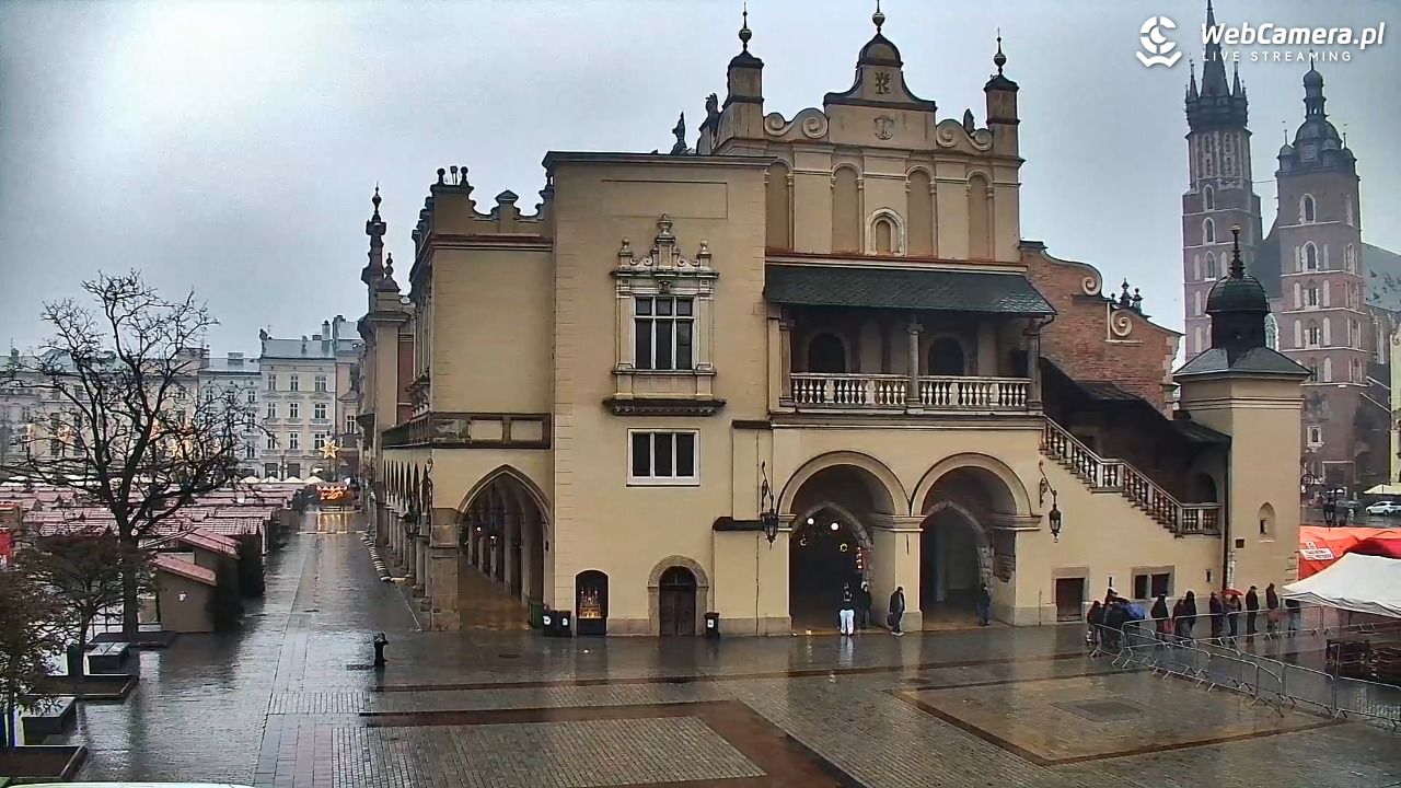 Kraków - widok na Rynek Główny - 21 grudzień 2025, 08:59