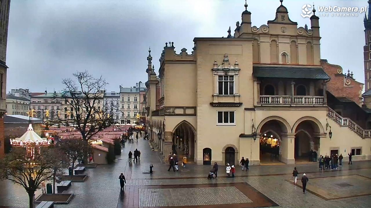 Kraków - widok na Rynek Główny - 23 grudzień 2025, 14:28