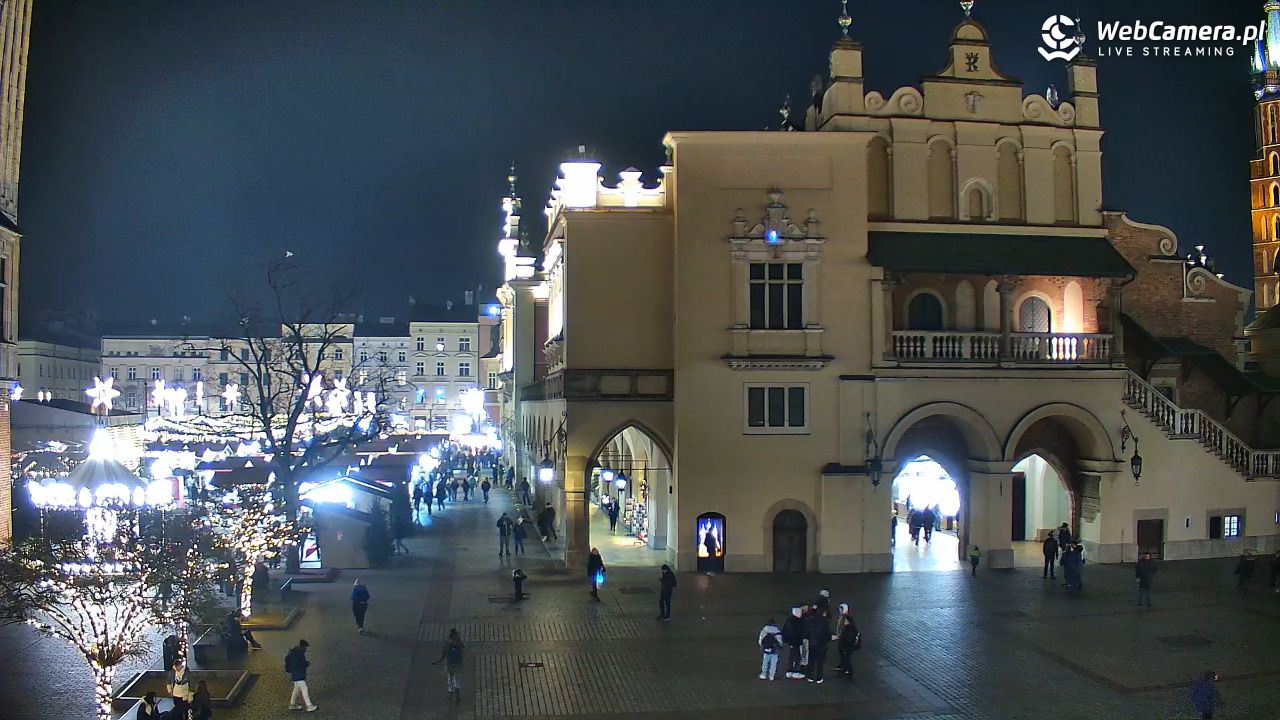 Kraków - widok na Rynek Główny - 17 grudzień 2025, 17:25