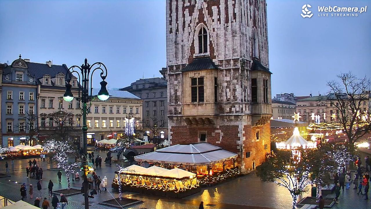 Kraków - widok na Rynek Główny - 21 grudzień 2025, 15:52