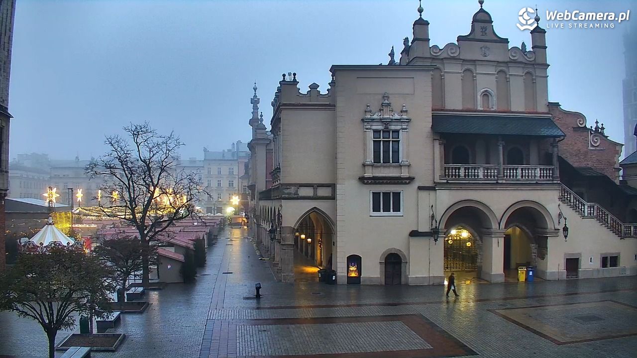 Kraków - widok na Rynek Główny - 20 grudzień 2025, 07:25