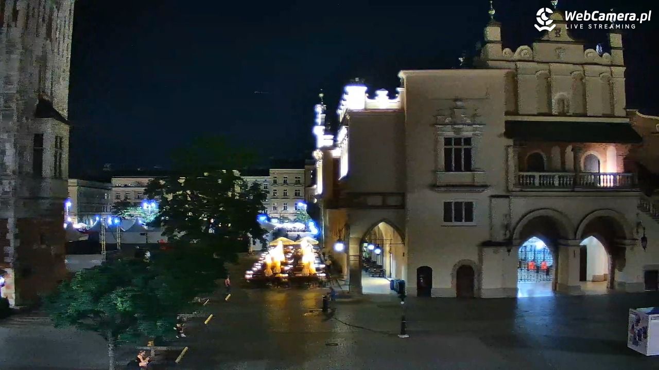 Kraków - widok na Rynek Główny - 30 lipiec 2026, 23:43