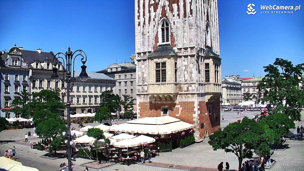 Kraków - widok na Rynek Główny - 29 lipiec 2026, 12:50