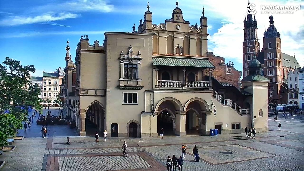 Kraków - widok na Rynek Główny - 27 wresień 2026, 09:41