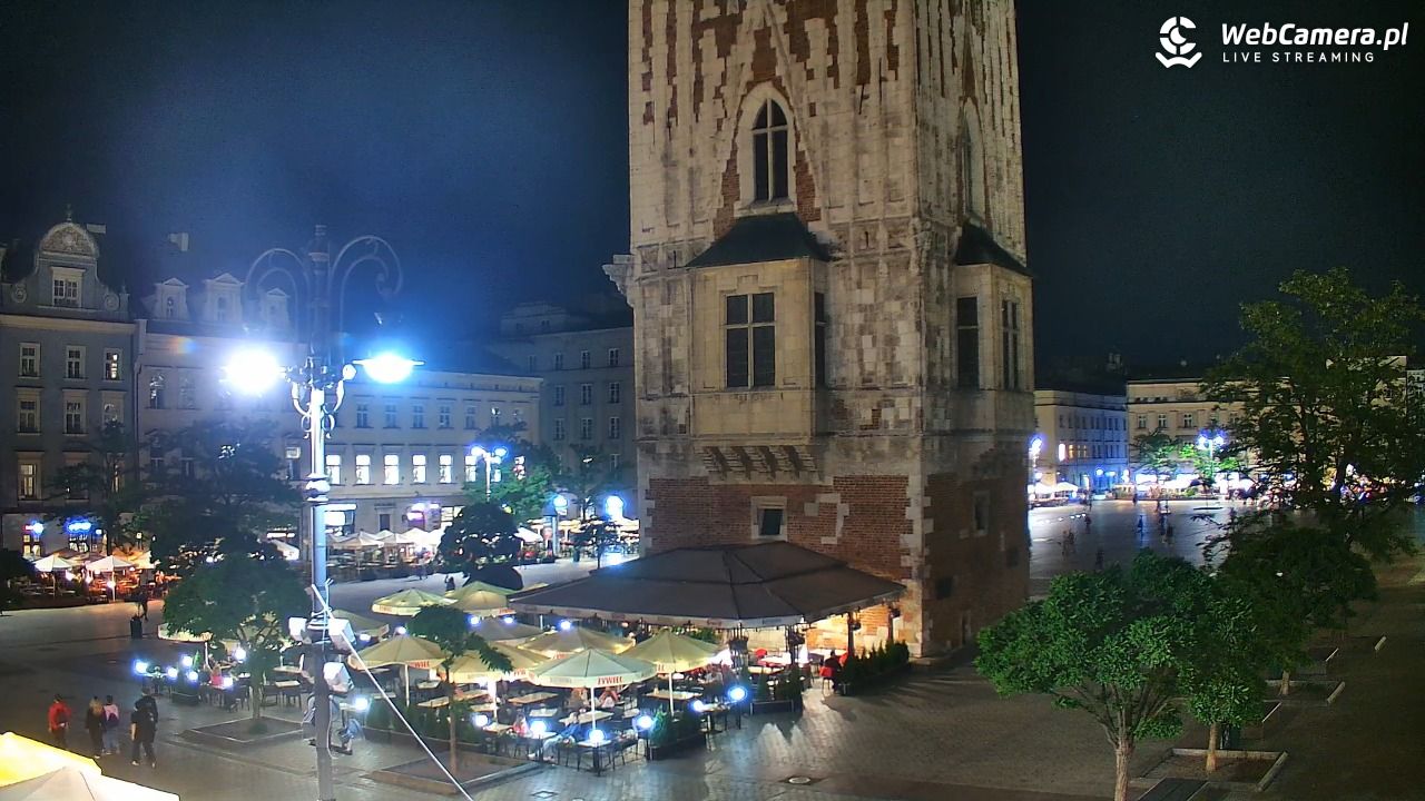 Kraków - widok na Rynek Główny - 01 czerwiec 2026, 22:19