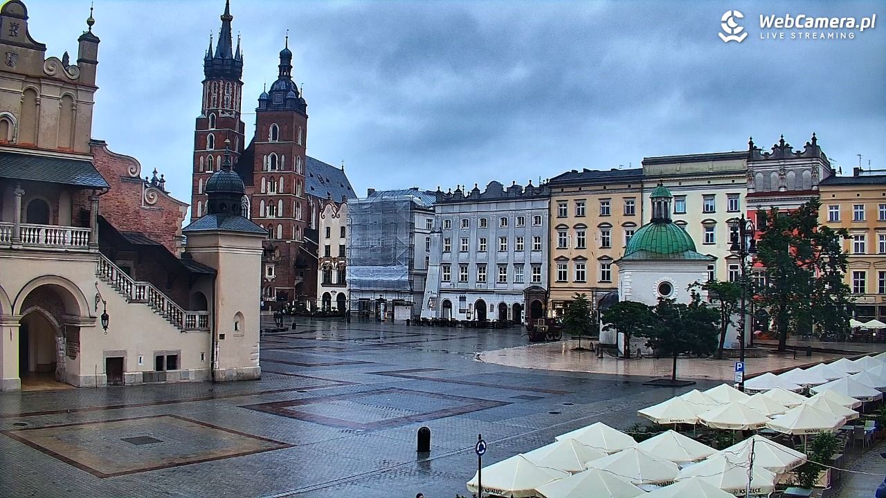 Kraków - widok na Rynek Główny - 11 czerwiec 2026, 05:09