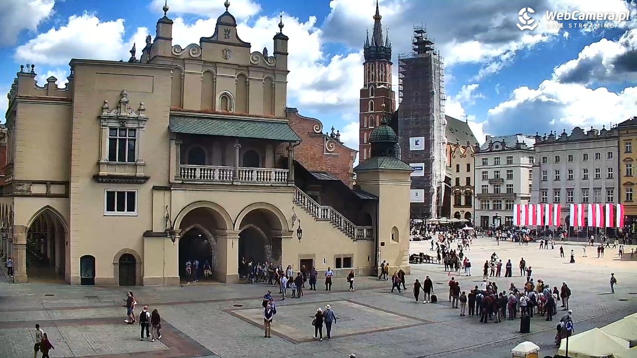 Kraków - widok na Rynek Główny - 01 maj 2025, 11:05