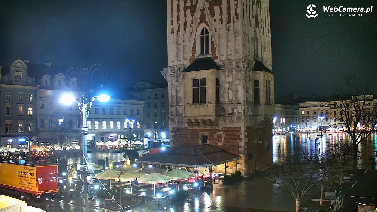 Kraków - widok na Rynek Główny - 19 kwiecień 2026, 21:10