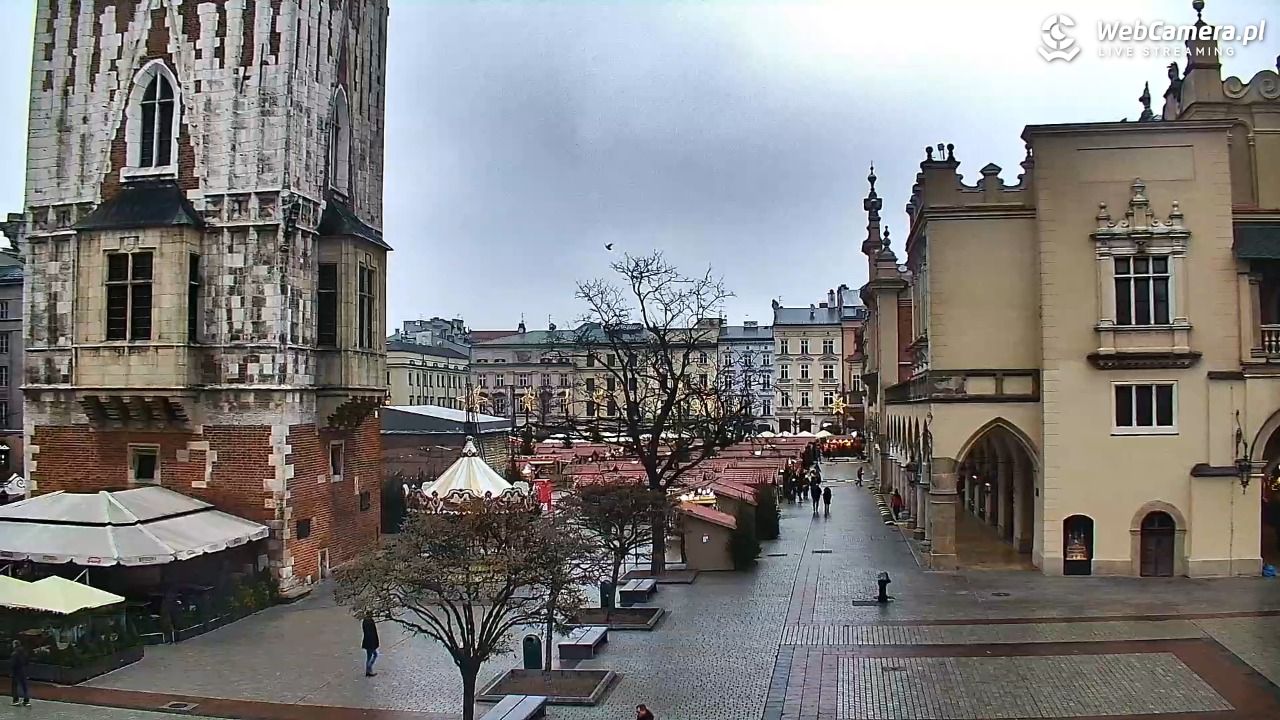 Kraków - widok na Rynek Główny - 23 grudzień 2025, 10:21