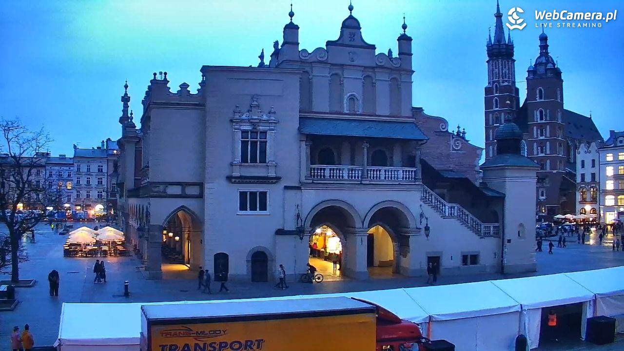 Kraków - widok na Rynek Główny - 19 kwiecień 2026, 19:43