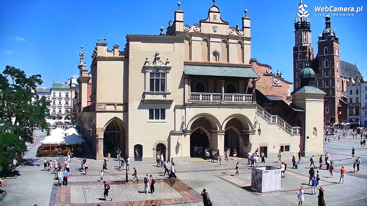 Kraków - widok na Rynek Główny - 29 lipiec 2026, 12:36