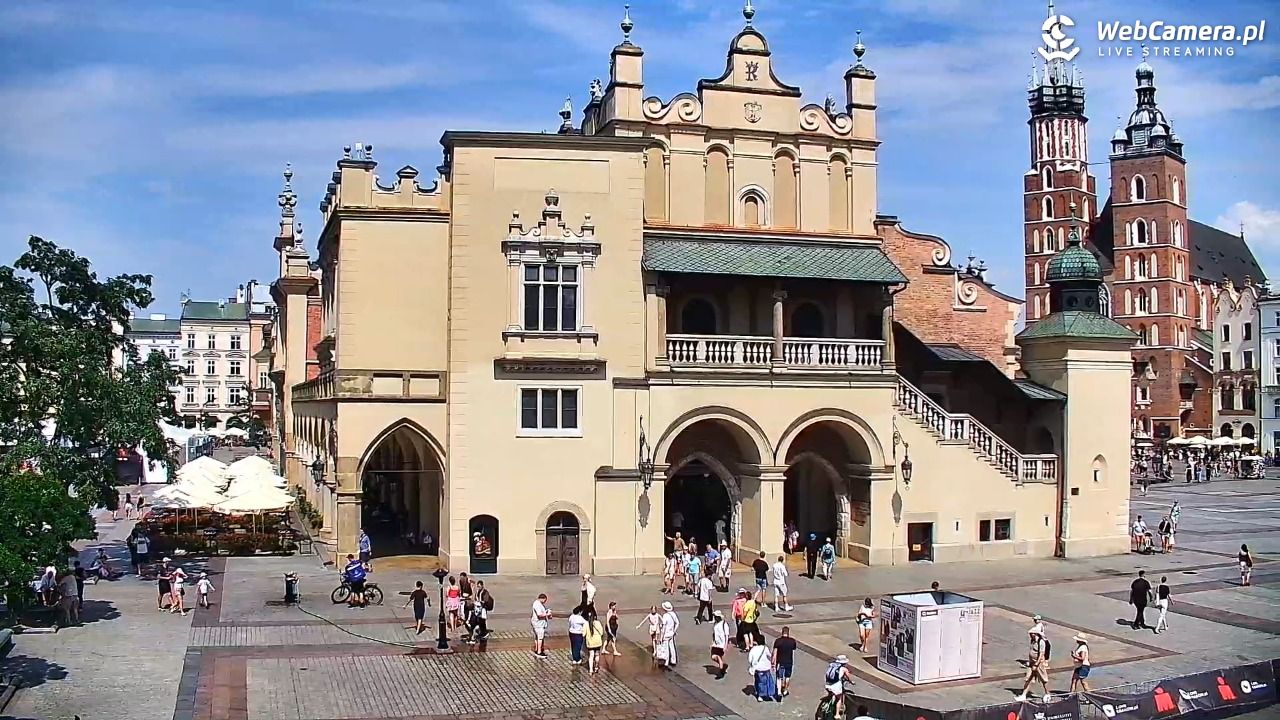 Kraków - widok na Rynek Główny - 01 sierpień 2026, 14:22