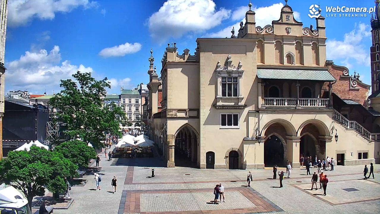 Kraków - widok na Rynek Główny - 13 czerwiec 2026, 11:40