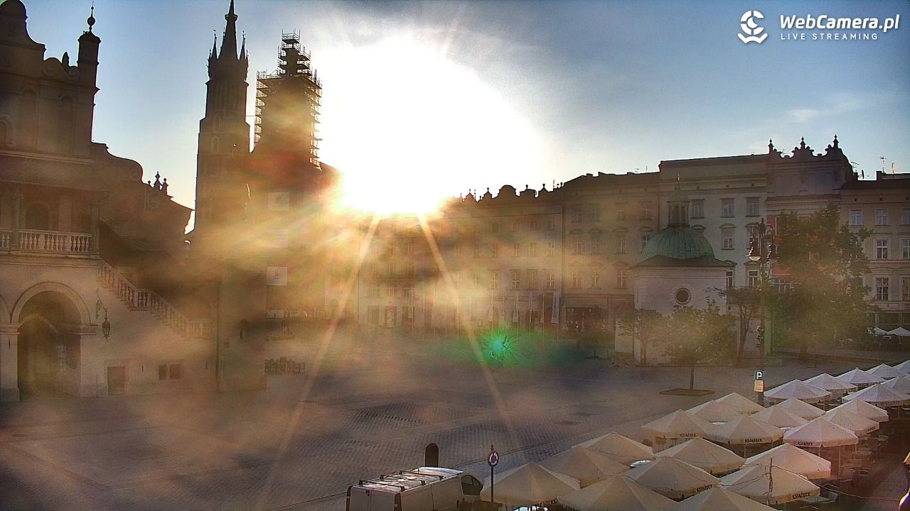 Kraków - widok na Rynek Główny - 29 kwiecień 2025, 06:19