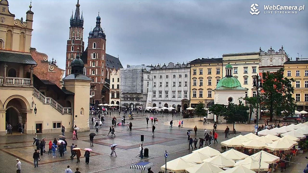 Kraków - widok na Rynek Główny - 04 czerwiec 2026, 13:10