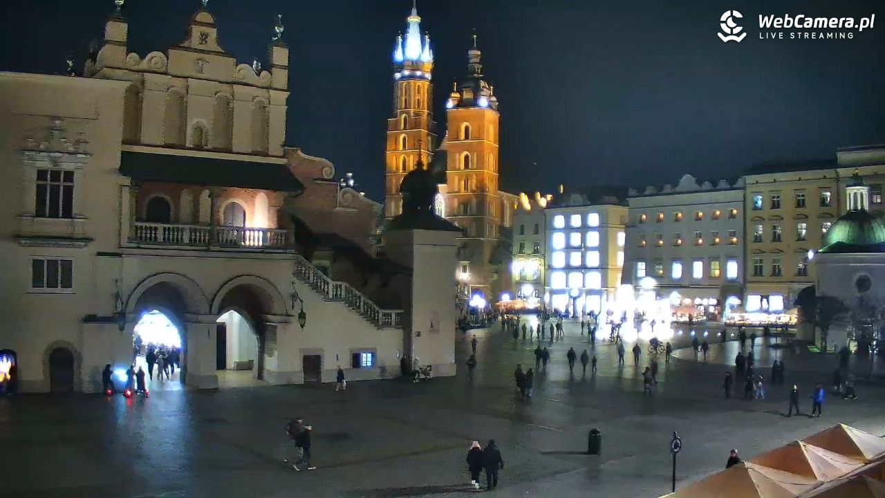 Kraków - widok na Rynek Główny - 17 grudzień 2025, 18:08