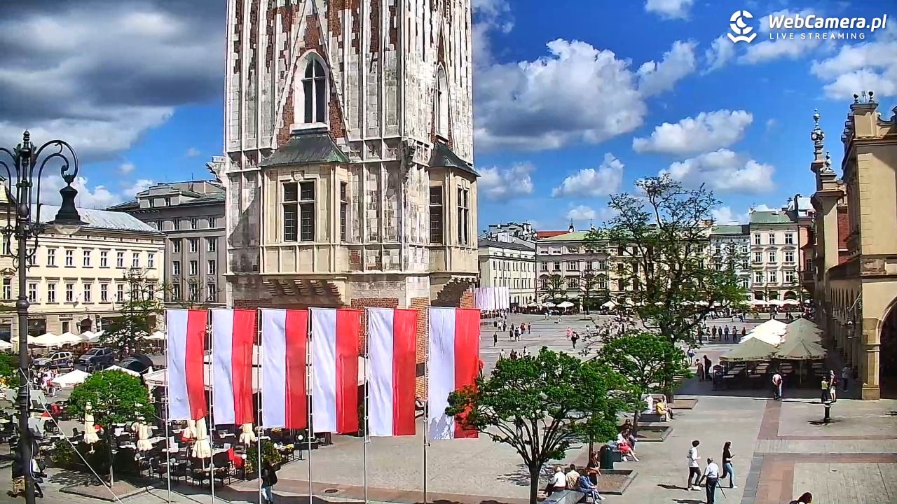 Kraków - widok na Rynek Główny - 01 maj 2025, 11:00