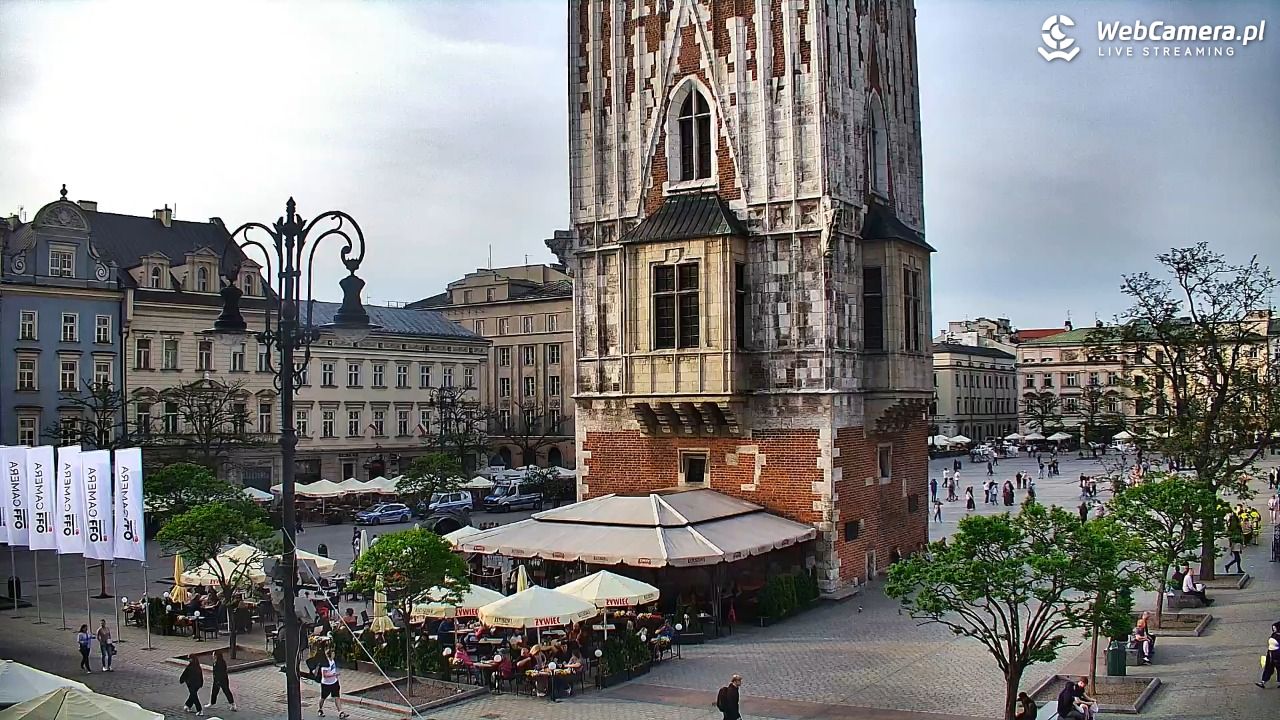 Kraków - widok na Rynek Główny - 29 kwiecień 2025, 18:05