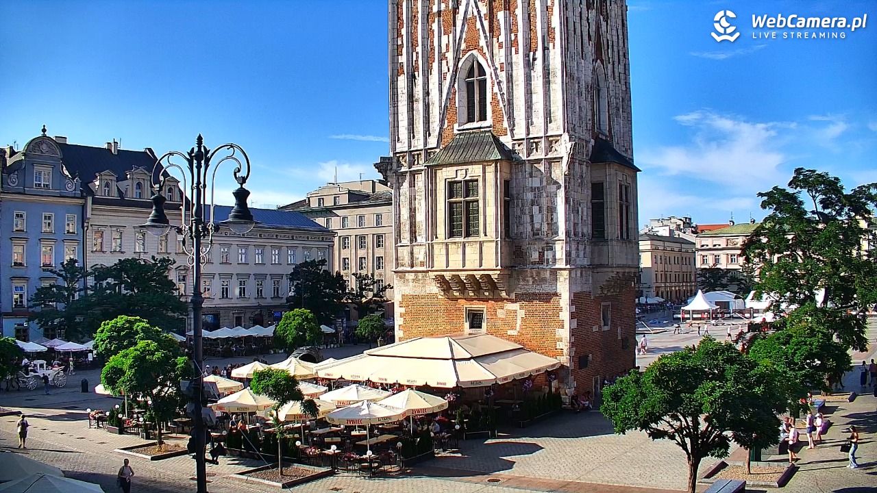 Kraków - widok na Rynek Główny - 29 lipiec 2026, 17:33
