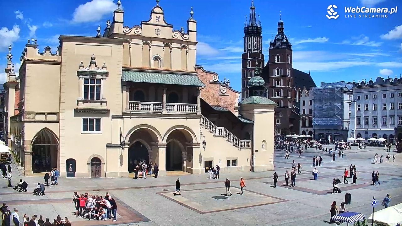 Kraków - widok na Rynek Główny - 13 czerwiec 2026, 13:54