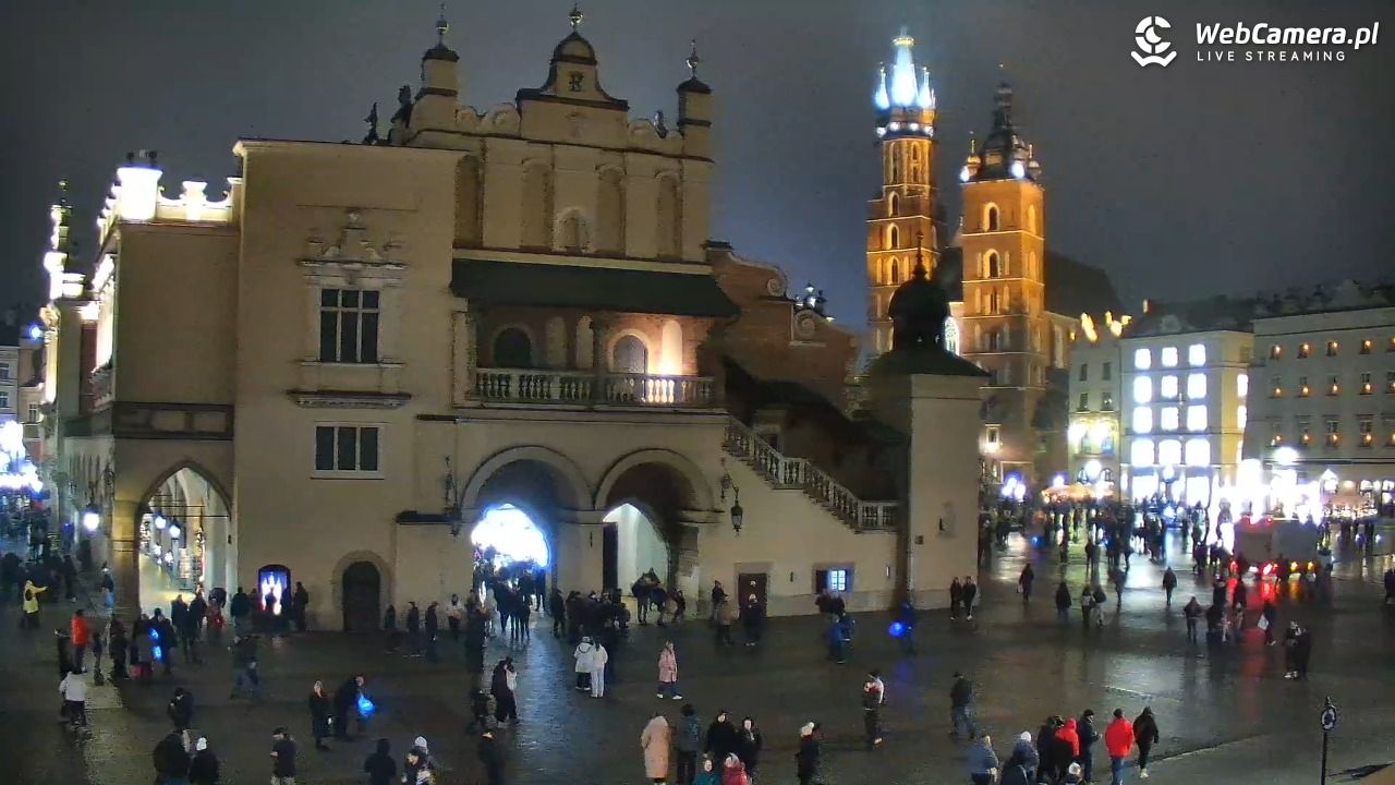 Kraków - widok na Rynek Główny - 21 grudzień 2025, 17:56