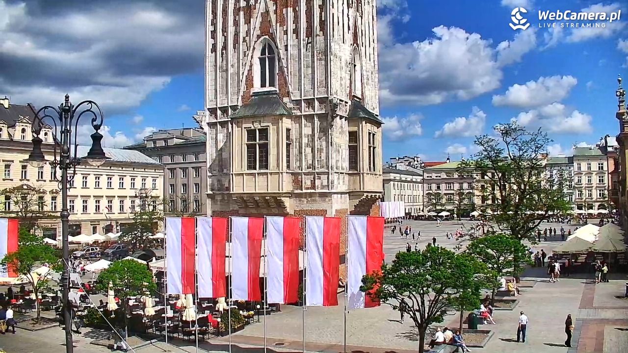 Kraków - widok na Rynek Główny - 01 maj 2025, 11:00