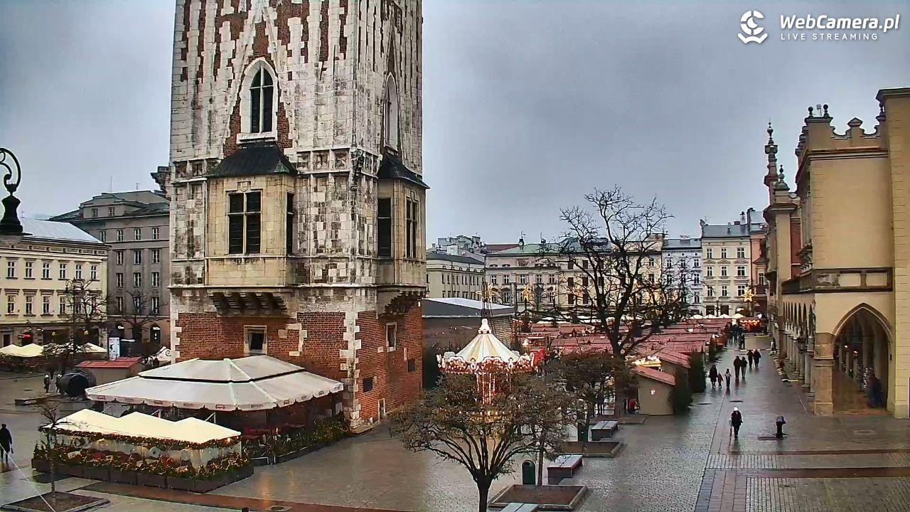 Kraków - widok na Rynek Główny - 23 grudzień 2025, 12:58
