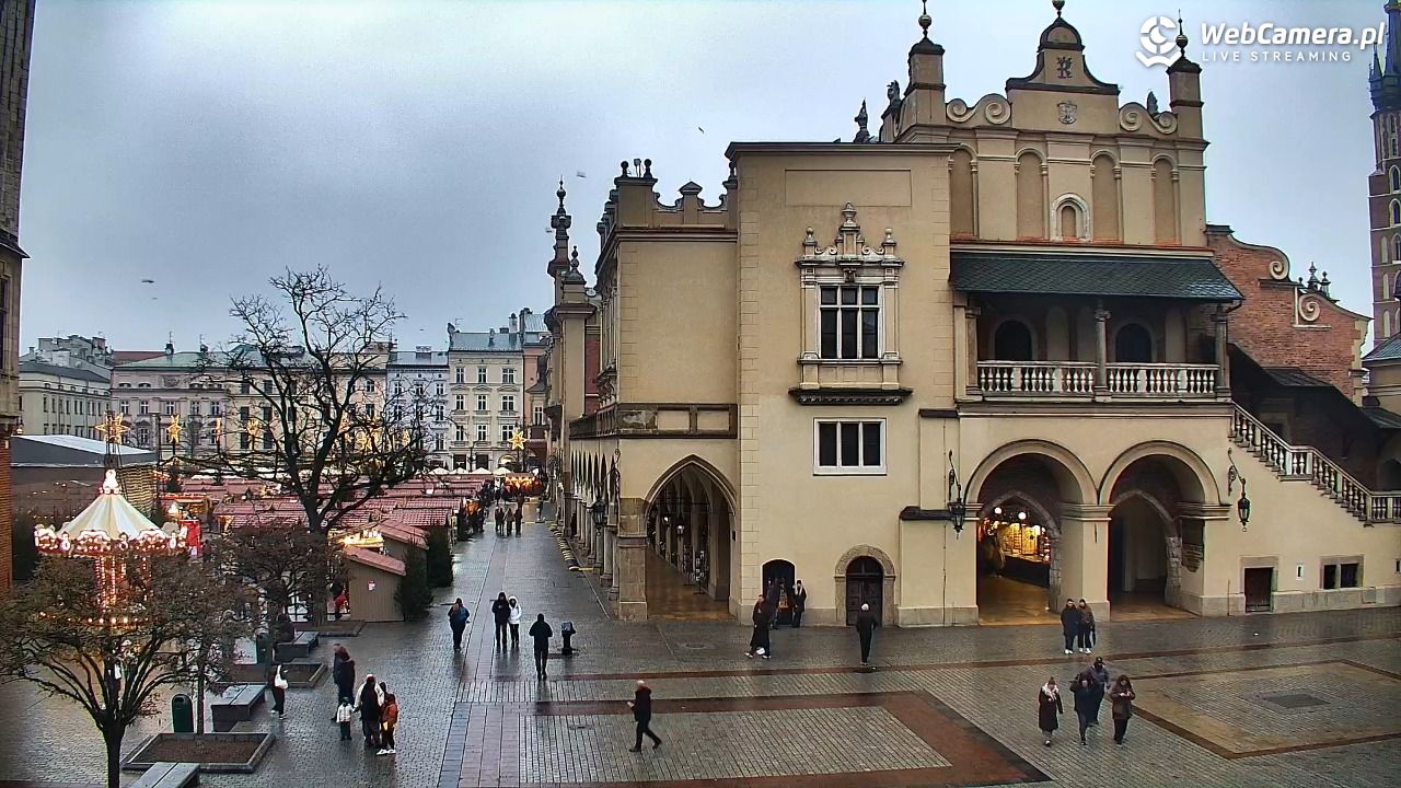 Kraków - widok na Rynek Główny - 23 grudzień 2025, 13:24