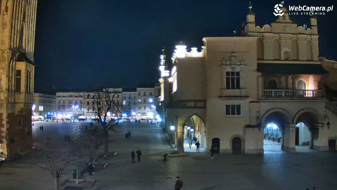 Kraków - widok na Rynek Główny - 03 marzec 2026, 20:23
