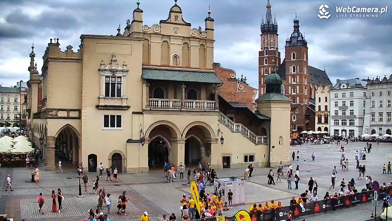 Kraków - widok na Rynek Główny - 02 sierpień 2026, 14:59