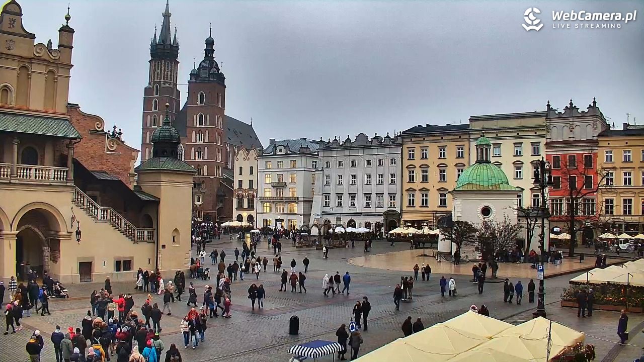 Kraków - widok na Rynek Główny - 20 grudzień 2025, 14:38