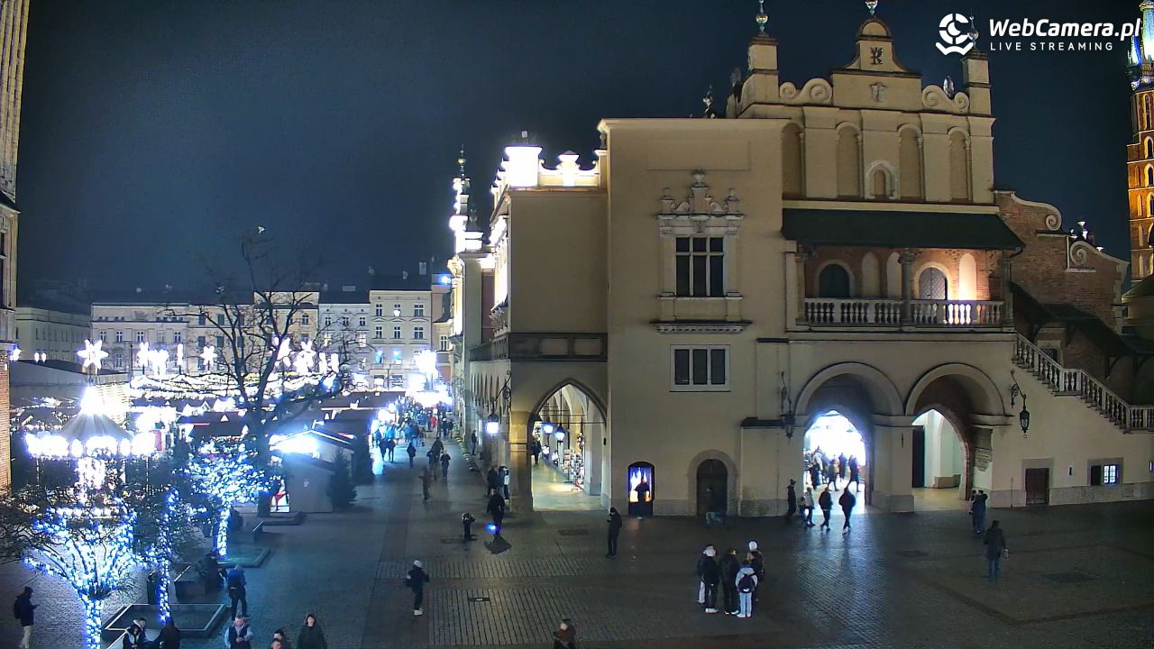 Kraków - widok na Rynek Główny - 17 grudzień 2025, 17:25