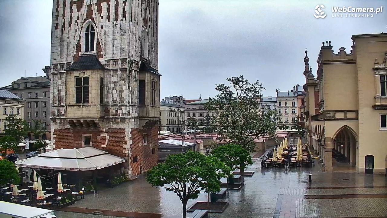 Kraków - widok na Rynek Główny - 15 maj 2025, 07:29
