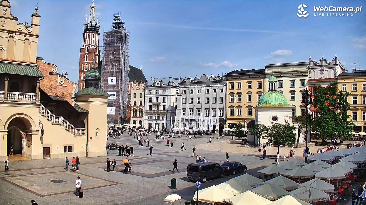 Kraków - widok na Rynek Główny - 29 kwiecień 2025, 15:04
