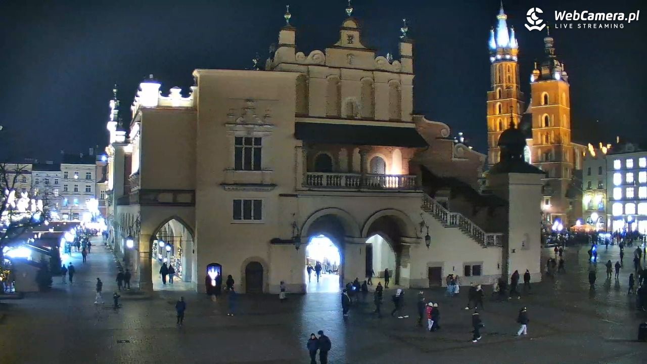Kraków - widok na Rynek Główny - 17 grudzień 2025, 16:59