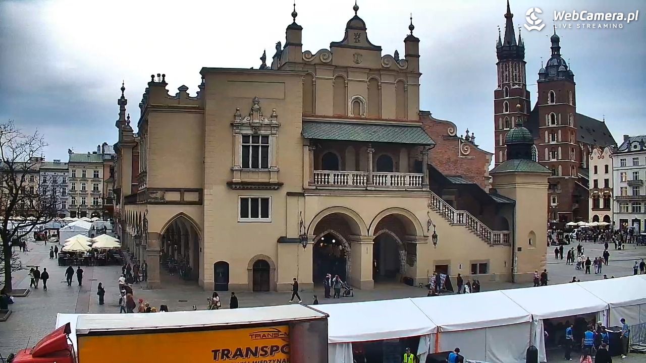 Kraków - widok na Rynek Główny - 19 kwiecień 2026, 17:32