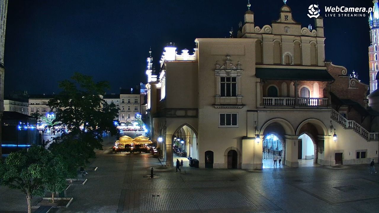 Kraków - widok na Rynek Główny - 26 wresień 2026, 22:47