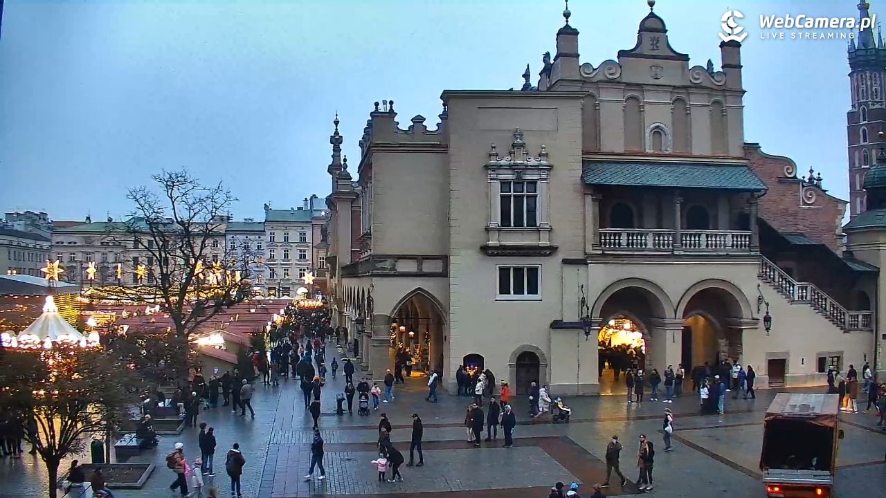 Kraków - widok na Rynek Główny - 21 grudzień 2025, 15:38