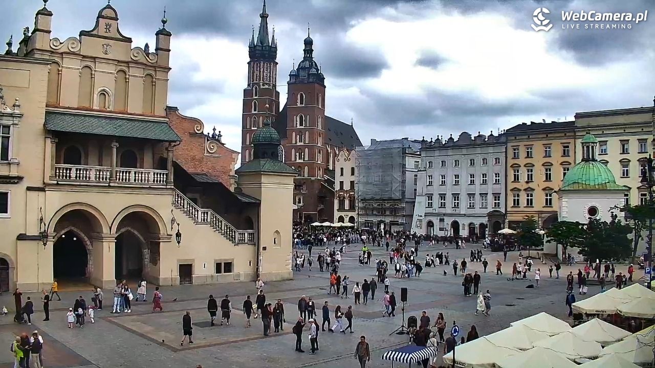 Kraków - widok na Rynek Główny - 04 czerwiec 2026, 12:10