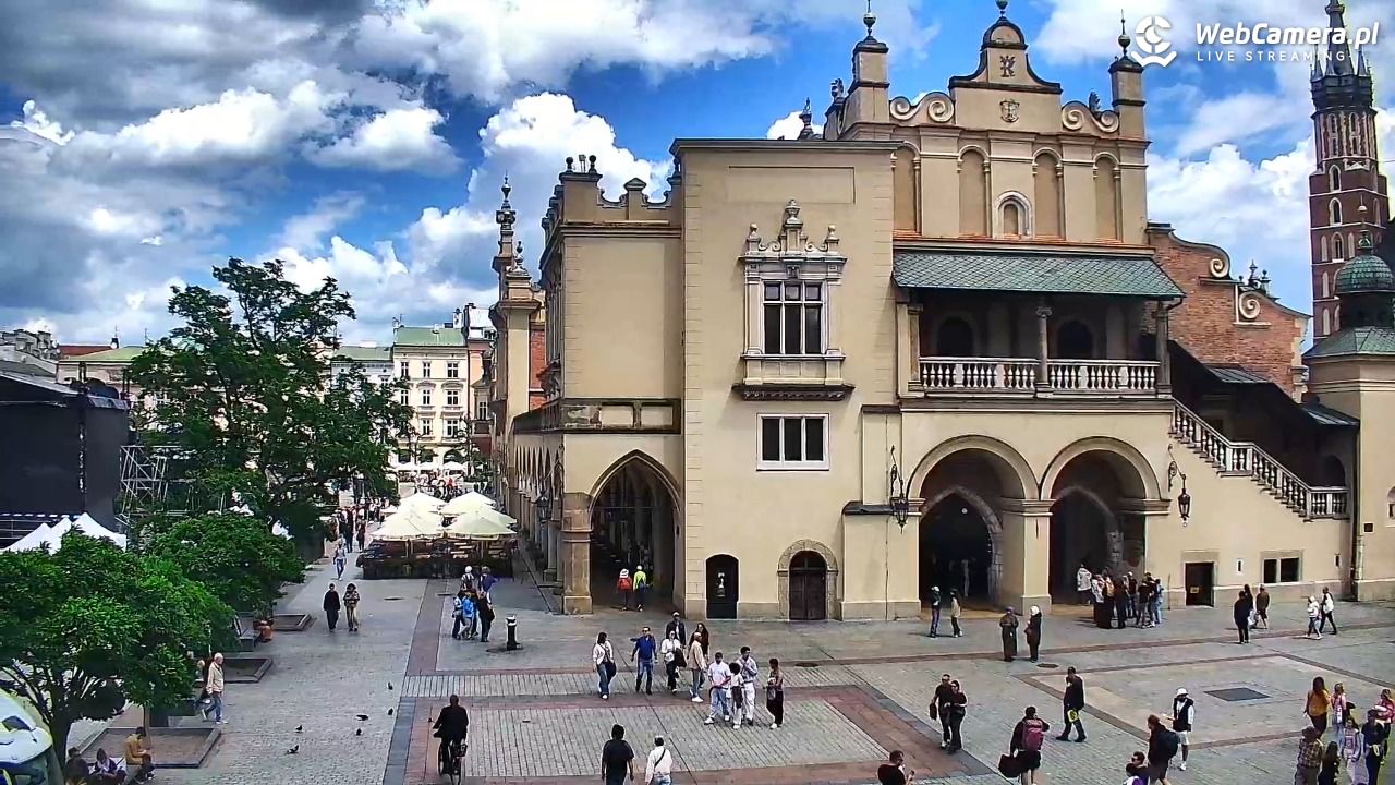 Kraków - widok na Rynek Główny - 13 czerwiec 2026, 12:31