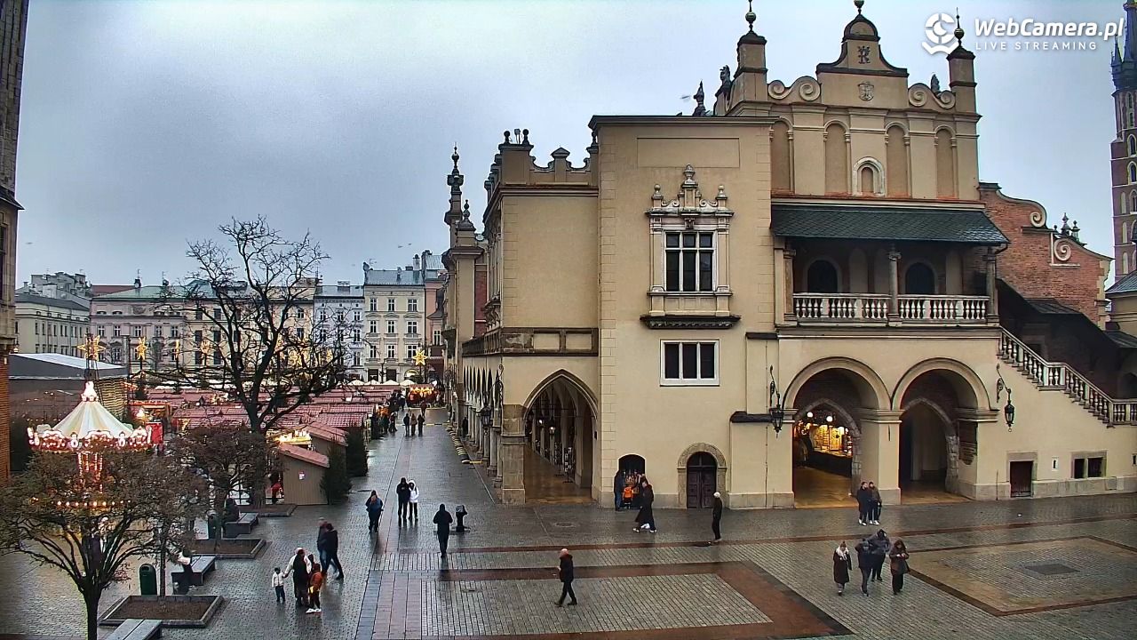 Kraków - widok na Rynek Główny - 23 grudzień 2025, 13:24