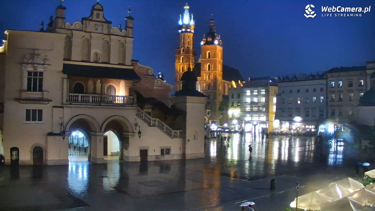 Kraków - widok na Rynek Główny - 10 czerwiec 2026, 21:40